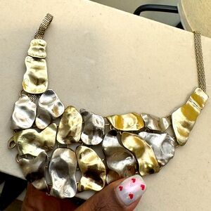 Beautiful silver and gold necklace